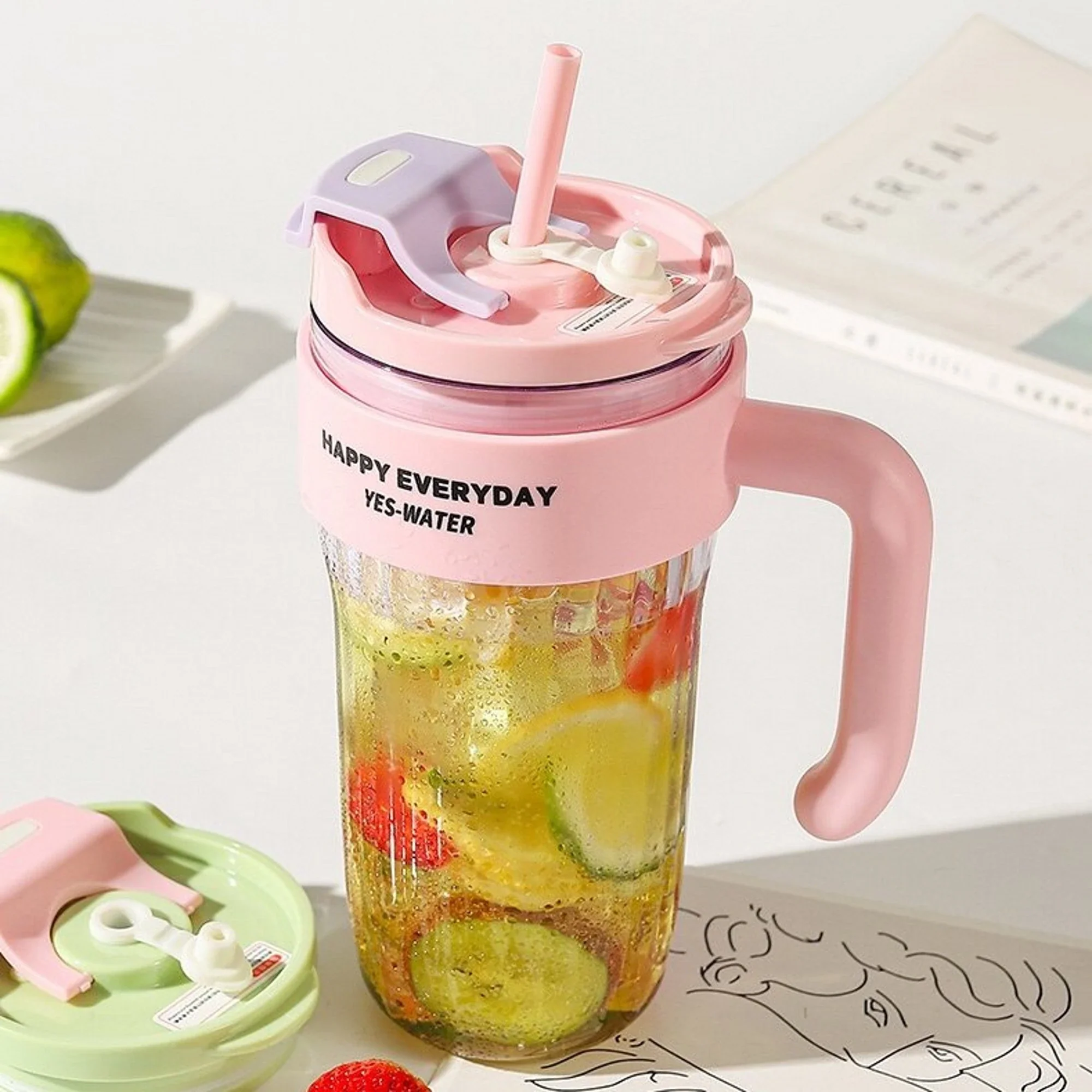 كوب زجاج بماصة 920 مل - Image 3