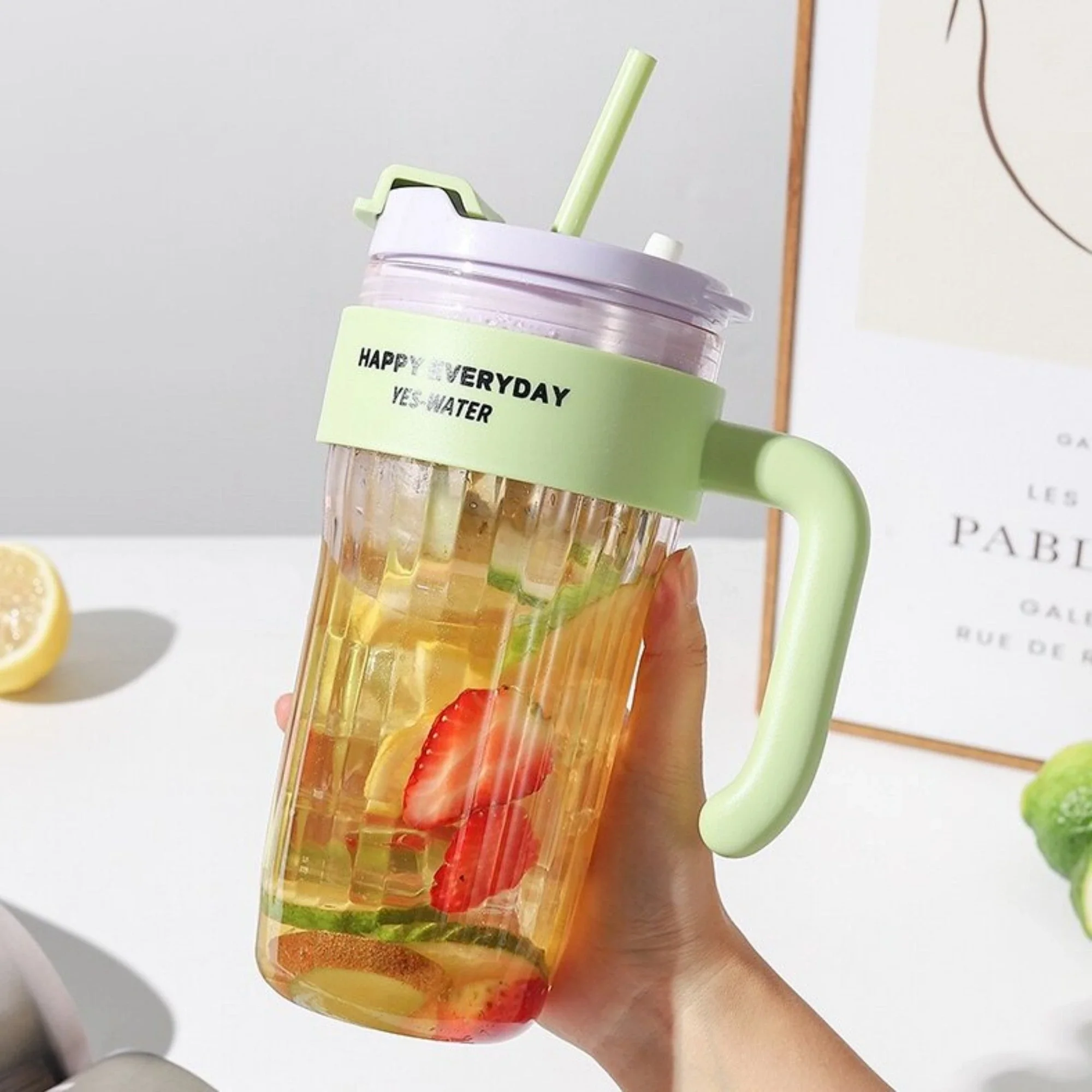 كوب زجاج بماصة 920 مل - Image 4