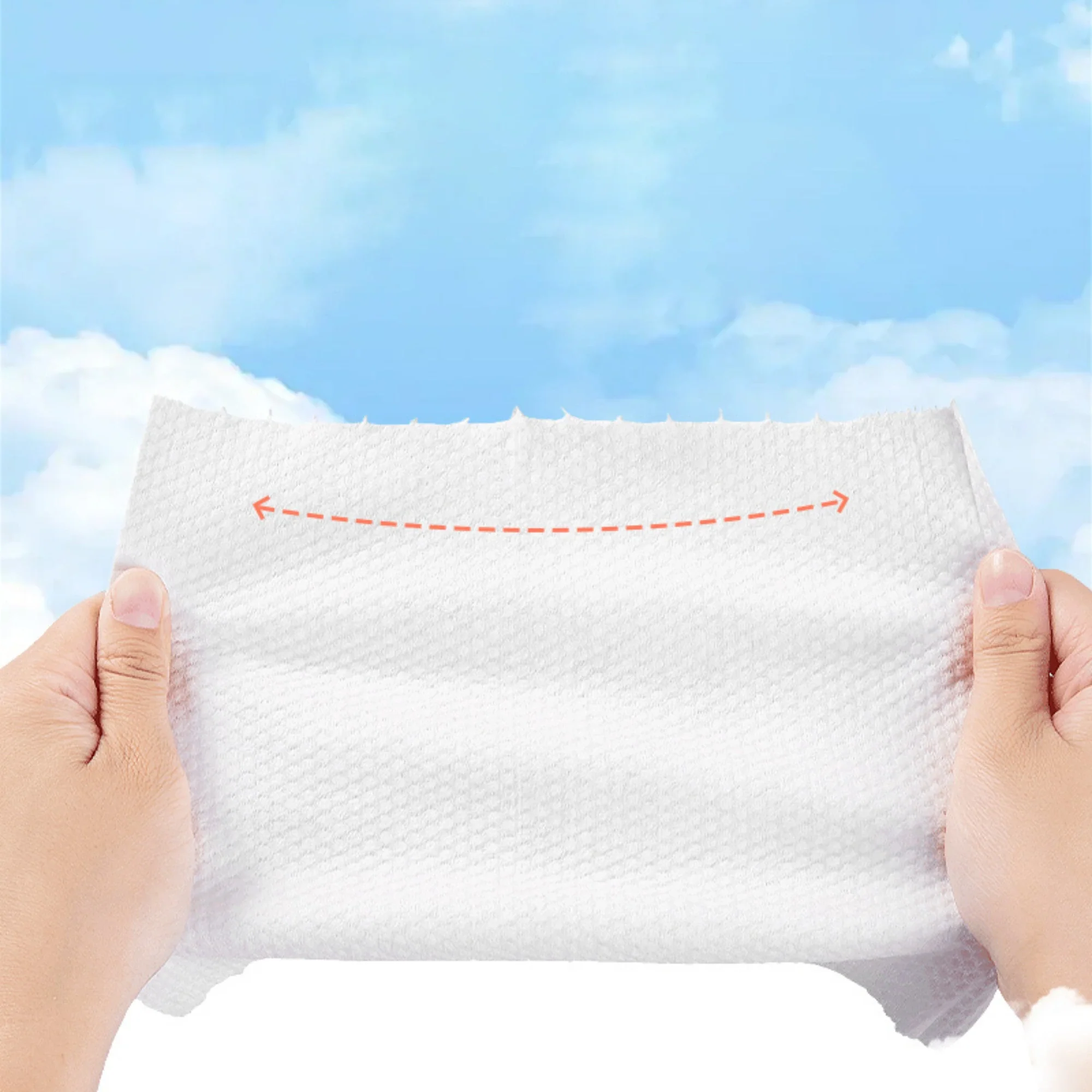 مناديل وجه قطنية للاستخدام مرة واحدة، 60 حبة/قطعة - Image 3