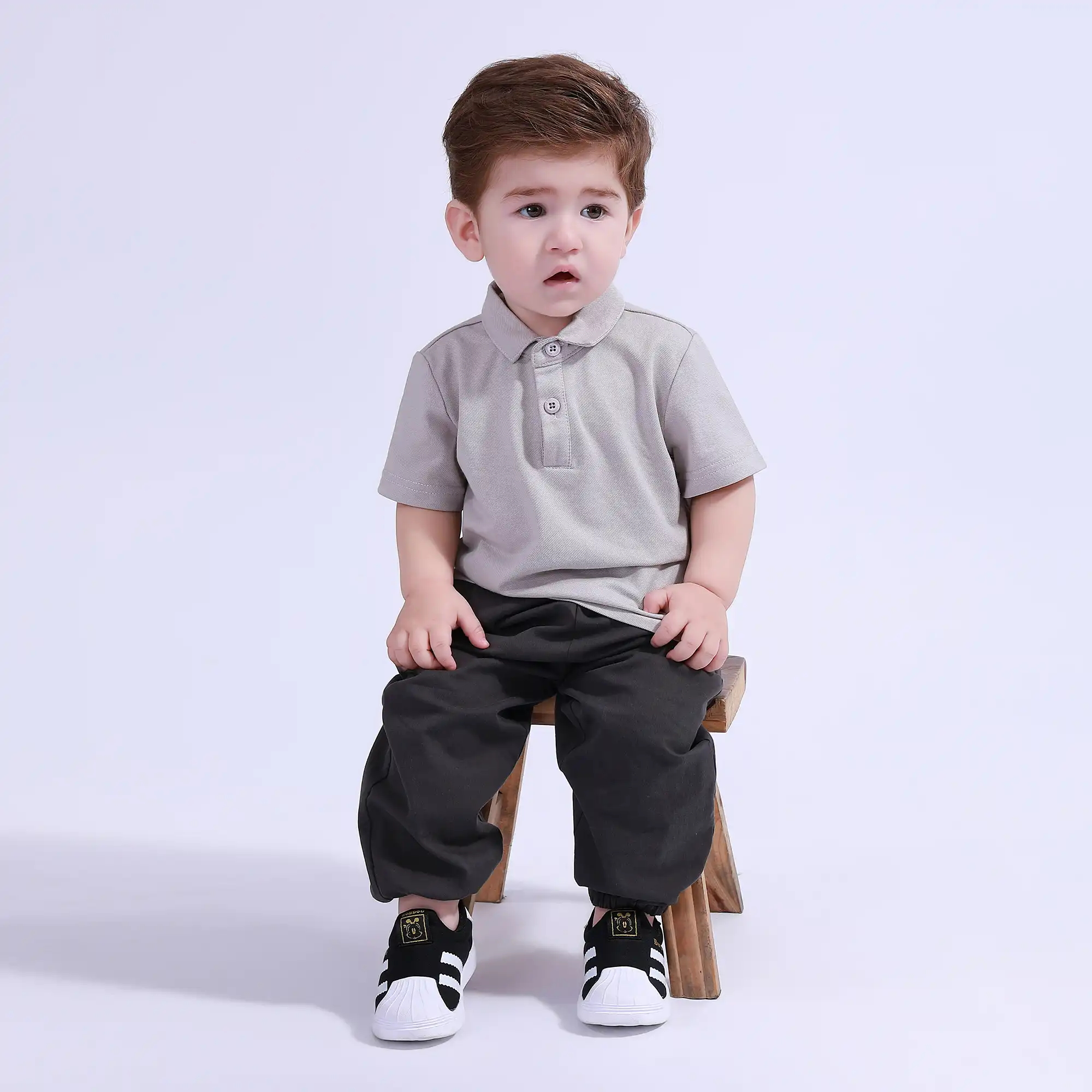 بولو شيرت ساده للمواليد الأولاد - Image 3