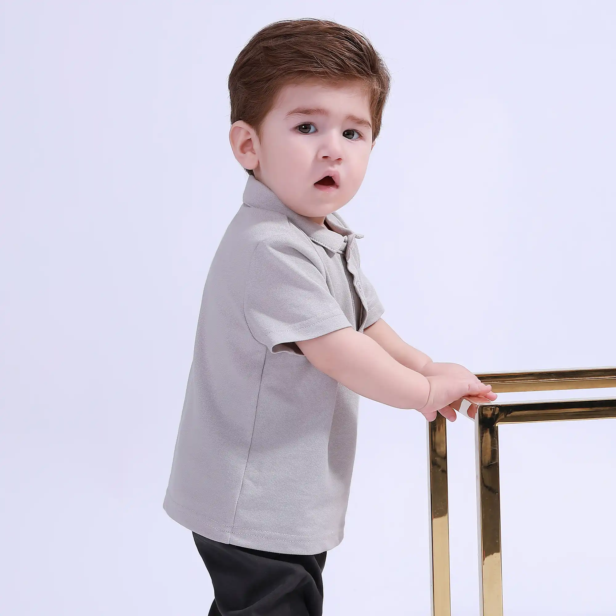 بولو شيرت ساده للمواليد الأولاد - Image 4