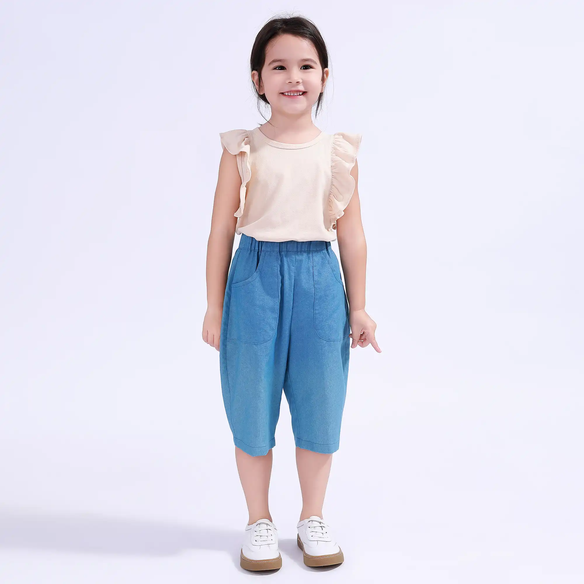 تيشيرت بأكمام كشكش للبنات - Image 3