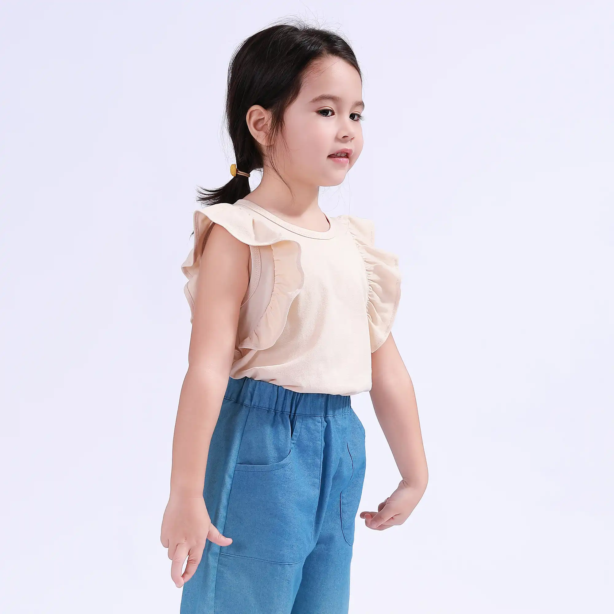 تيشيرت بأكمام كشكش للبنات - Image 5