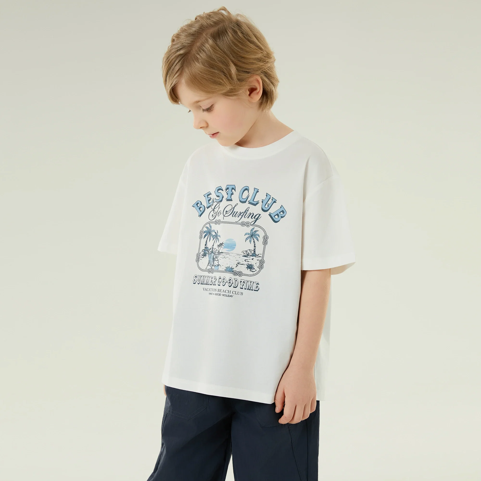 تيشيرت كاجوال مزين بطباعة للأولاد - Image 3