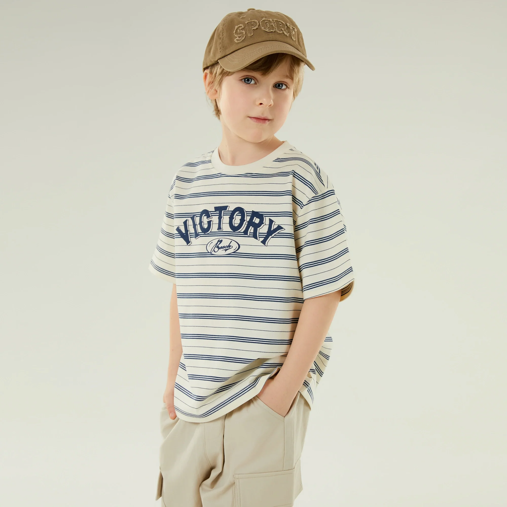 تيشيرت كاجوال مخطط للأولاد - Image 4