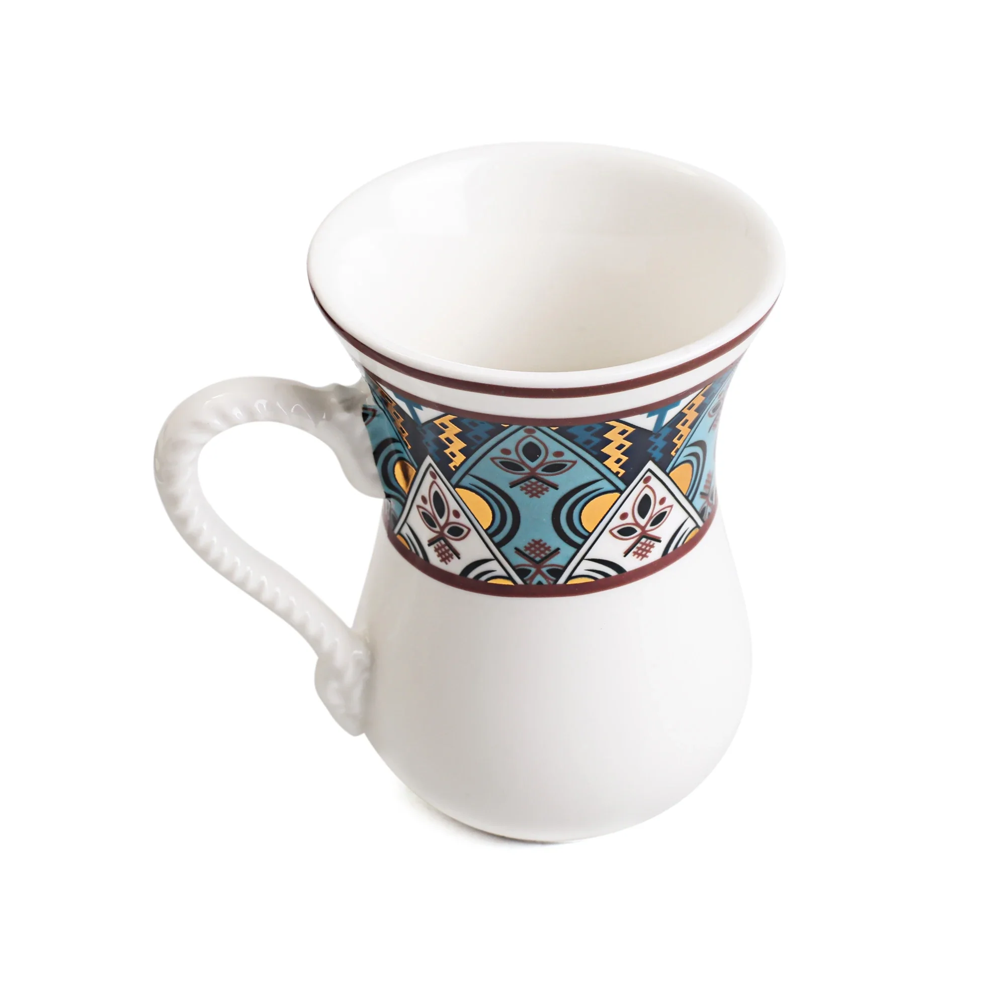 طقم فناجين شاي وقهوة مزينة بنقوشات 18 قطعة - Image 6