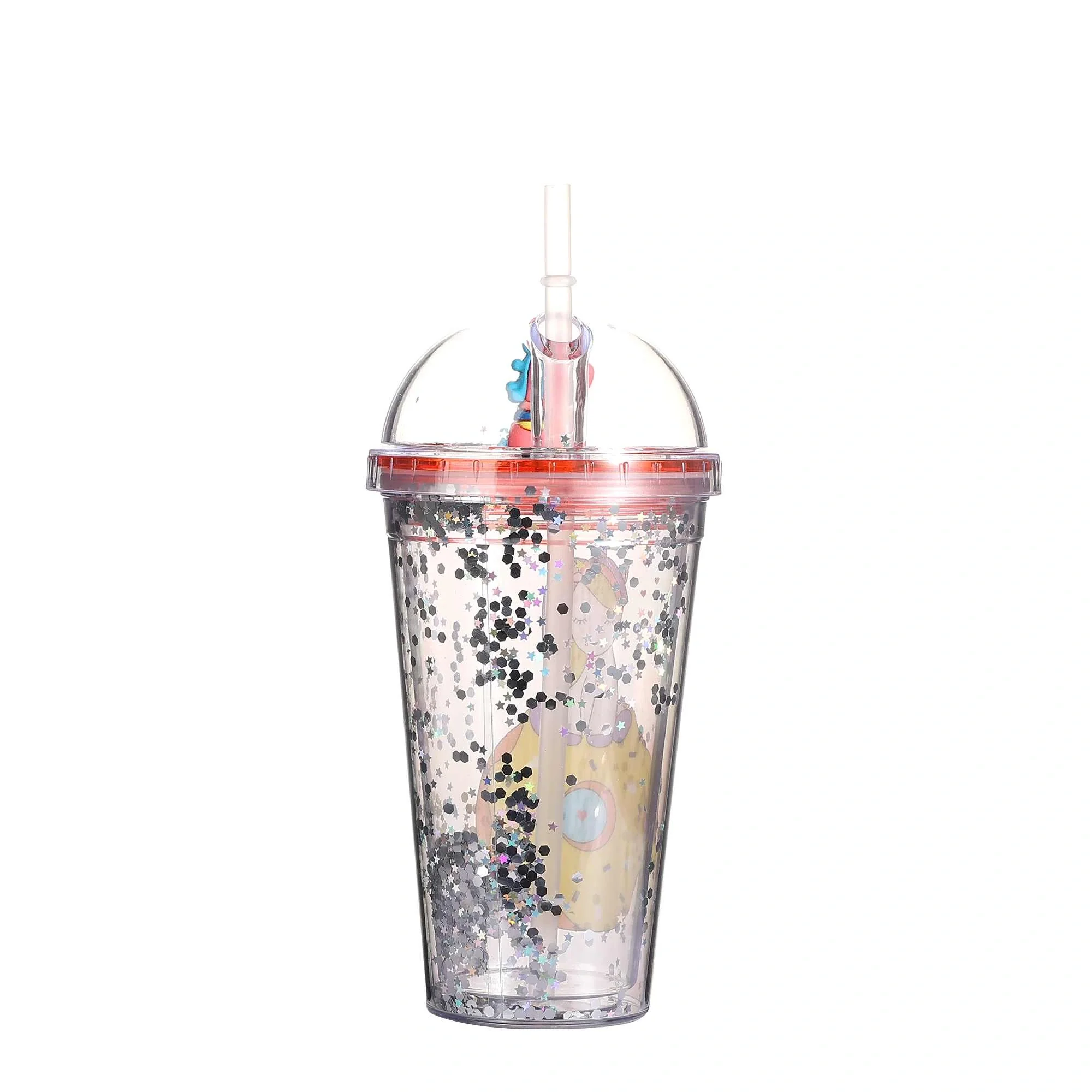 كوب ماء بماصة مزين بنمط كرتوني 450 مل - Image 3