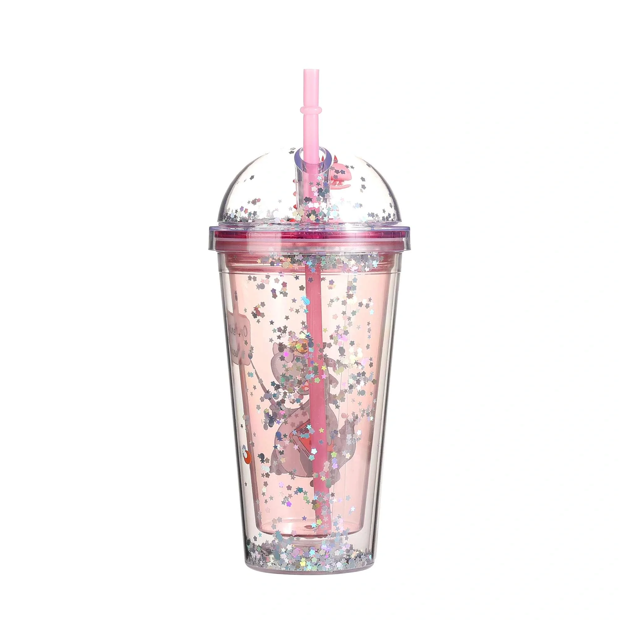 كوب ماء بماصة 450 مل مزين بنمط كرتوني - Image 6