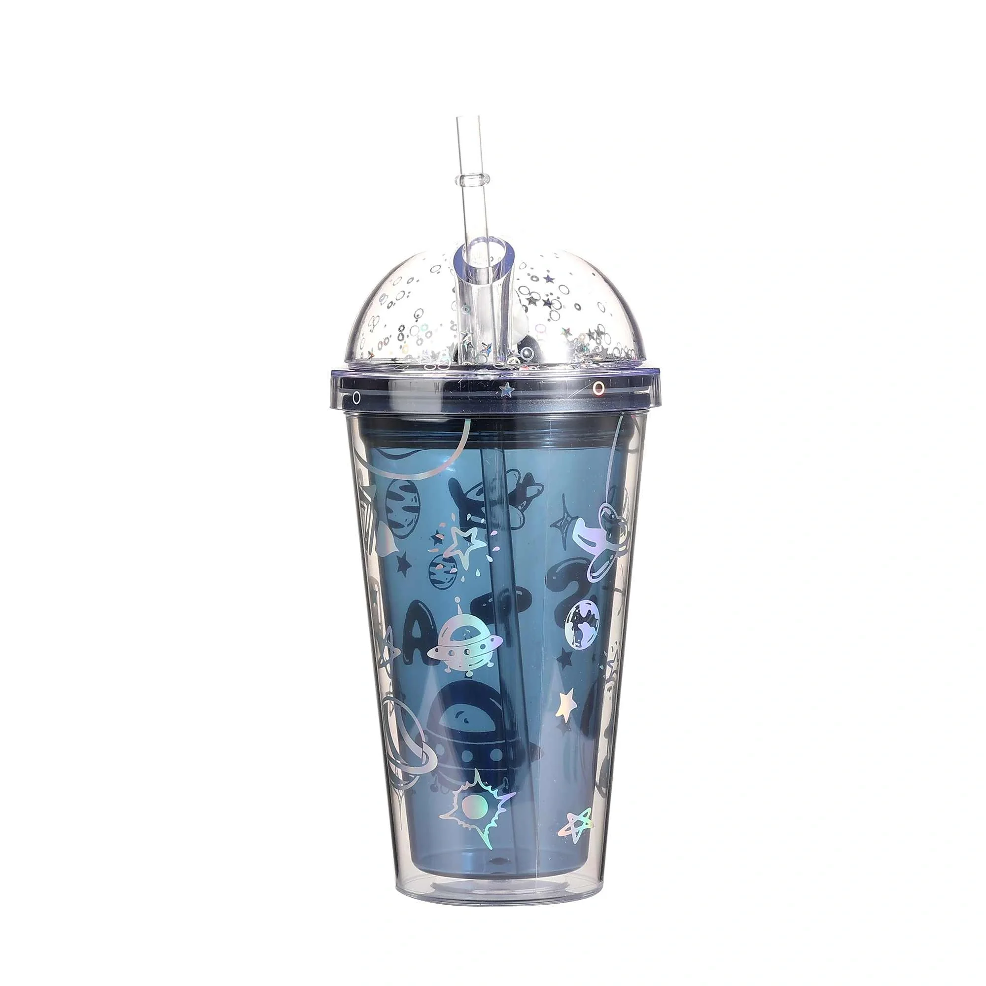 كوب ماء بماصة مزين بطباعة 450 مل - Image 5