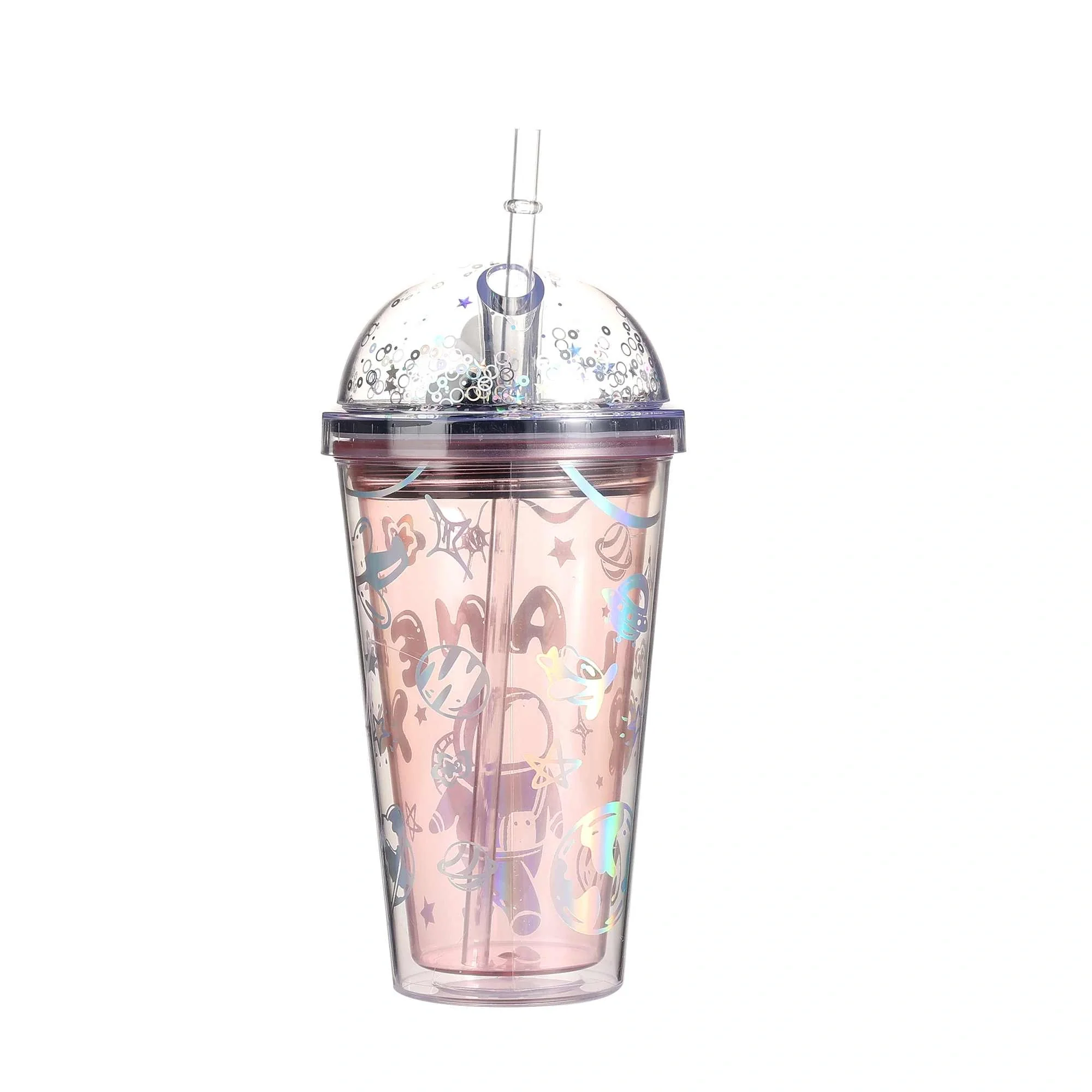 كوب ماء بماصة مزين بطباعة 450 مل - Image 7